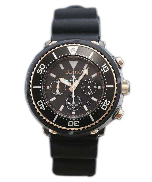 Orologio da uomo Seiko Prospex Solar Diver&#39;s Chronograph 200M Limited Edition SBDL038