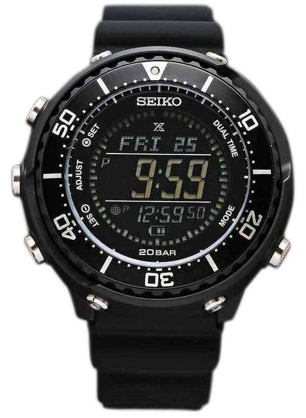 Seiko Prospex SBEP001 Fieldmaster minuscolo orologio doppio tempo solare 200M da uomo