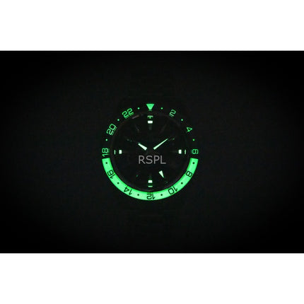 Orologio da uomo Grand Seiko Sport GMT in acciaio inossidabile con quadrante nero automatico SBGE277G 100M