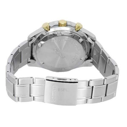 Orologio da uomo Seiko Spirit Chronograph in acciaio inossidabile con quadrante bianco al quarzo SBTR024 100M