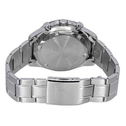 Orologio da uomo Seiko Spirit Chronograph in acciaio inossidabile con quadrante blu grigio Sunburst al quarzo SBTR027 100M