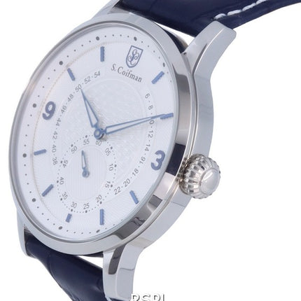 Orologio da uomo S. Coifman in pelle con quadrante argento al quarzo SC0465