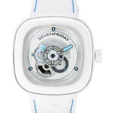 Orologio da uomo Sevenfriday serie P Curacao giorno-notte quadrante bianco automatico P1C/05 SF-P1C-05 100M