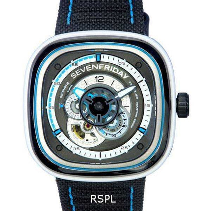 Orologio da uomo Sevenfriday serie P con riserva di carica automatica NTD P3C/08 SF-P3C-08