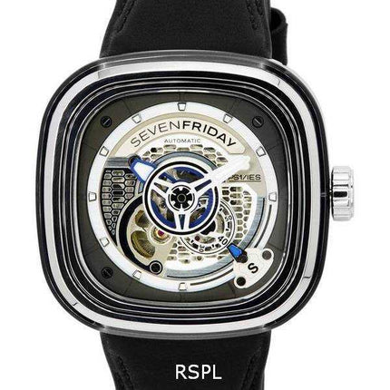 Orologio da uomo Sevenfriday P-Series quadrante scheletro grigio automatico PS1/01 SF-PS1-01