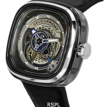 Orologio da uomo Sevenfriday P-Series quadrante scheletro grigio automatico PS1/01 SF-PS1-01