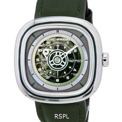 Orologio da uomo Sevenfriday T-Series Green-T con quadrante scheletro automatico T1/06 SF-T1-06