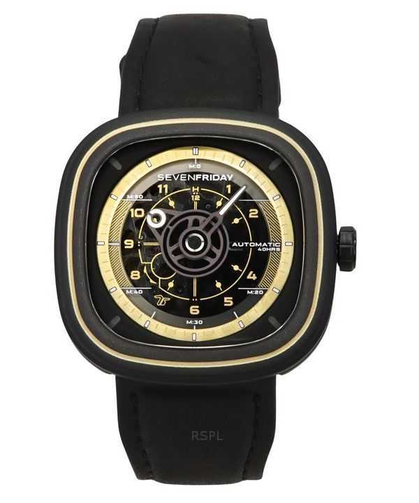 Orologio da uomo Sevenfriday T Series T2/06 SF-T2-06 con quadrante nero in acciaio inossidabile e NFC abilitato