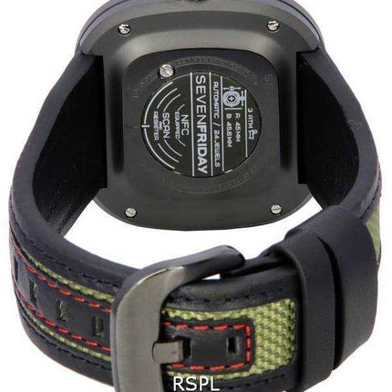 Orologio da uomo Sevenfriday T-Series Green Tiger Skeleton automatico T3/04 SF-T3-04