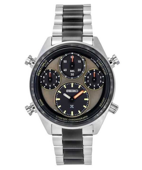 Orologio da uomo Seiko Prospex Speedtimer Limited Edition Cronografo in acciaio inossidabile con quadrante marrone Solar SFJ005P