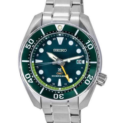 Orologio da uomo Seiko Prospex Sea Aqua Sumo GMT con quadrante verde Solar Diver&#39;s SFK003J1 200M