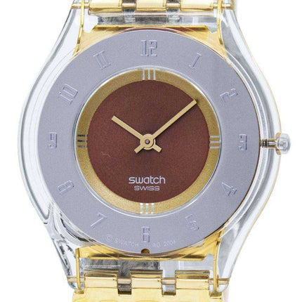 Orologio da donna Swatch Skin Tri Gold Quartz SFK240A