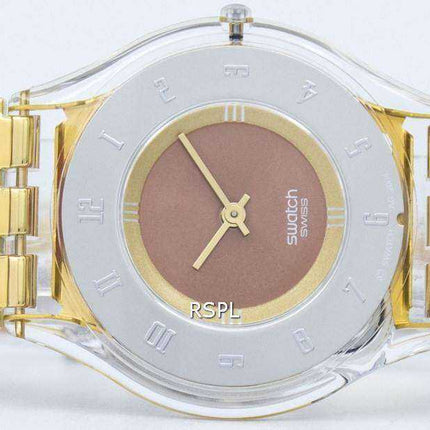 Orologio da donna Swatch Skin Tri Gold Quartz SFK240A