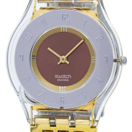Orologio da donna Swatch Skin Tri Gold Quartz SFK240B