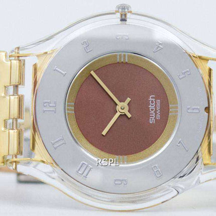 Orologio da donna Swatch Skin Tri Gold Quartz SFK240B