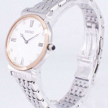 Seiko Quartz SFQ798 SFQ798P1 SFQ798P Diamond Accents orologio da donna