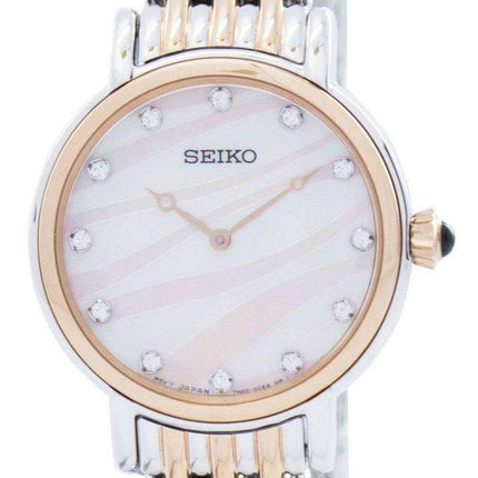 Seiko Quartz Swarovski Crystals SFQ806 SFQ806P1 SFQ806P Orologio da donna
