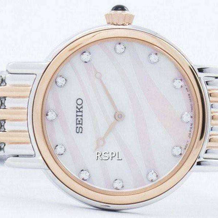 Seiko Quartz Swarovski Crystals SFQ806 SFQ806P1 SFQ806P Orologio da donna
