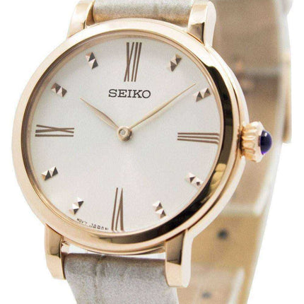 Cinturino in pelle al quarzo Seiko SFQ812 SFQ812P1 SFQ812P - Orologio da donna