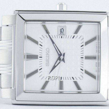Orologio da uomo SGEE03 SGEE03P1 SGEE03P di forma quadrata al quarzo Seiko