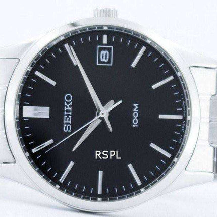 Orologio da uomo Seiko al quarzo quadrante nero SGEF01 SGEF01P1 SGEF01P