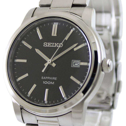 Seiko Quartz Sapphire Black Dial SGEH05 SGEH05P1 SGEH05P Orologio da uomo