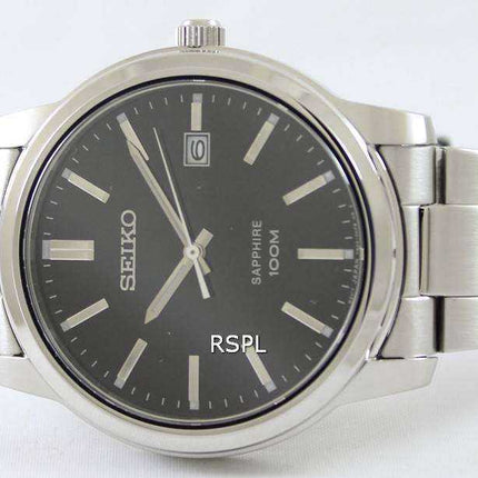 Seiko Quartz Sapphire Black Dial SGEH05 SGEH05P1 SGEH05P Orologio da uomo