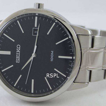 Orologio da uomo Seiko Quartz quadrante nero SGEH09P1 SGEH09P