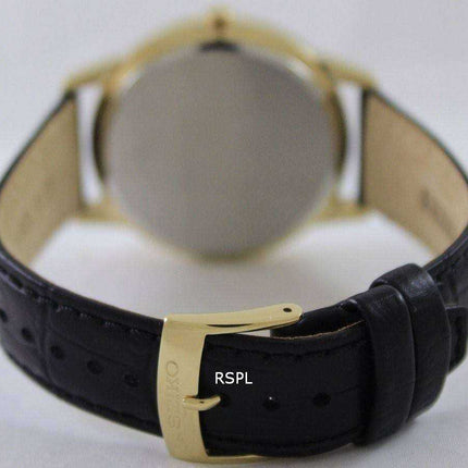 Orologio da uomo quadrante nero SGEH14P1 SGEH14P con quadrante nero al quarzo Seiko Montre