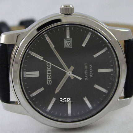 Orologio da uomo SGEH19P1 SGEH19P con quadrante nero zaffiro Seiko al quarzo