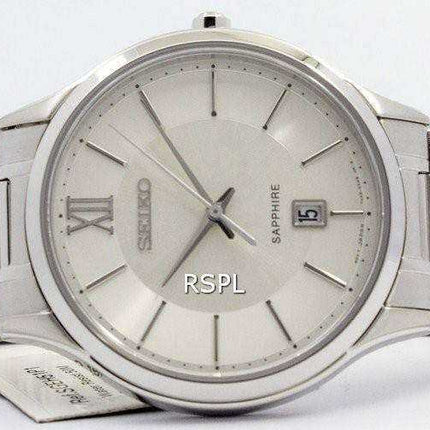 Orologio da uomo SGEH51 SGEH51P1 SGEH51P con quadrante in argento e vetro zaffiro quarzo Seiko