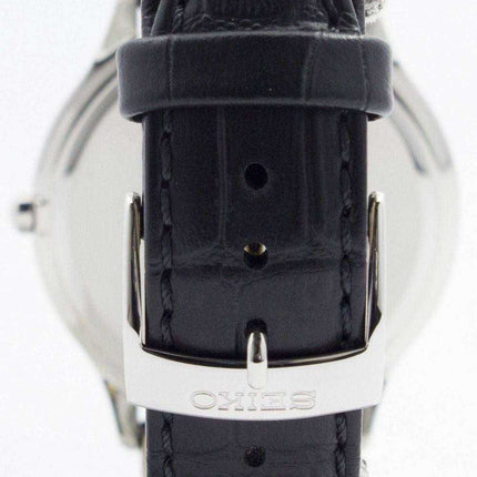 Orologio da uomo SGEH53P2 quadrante nero in vetro zaffiro quarzo Seiko