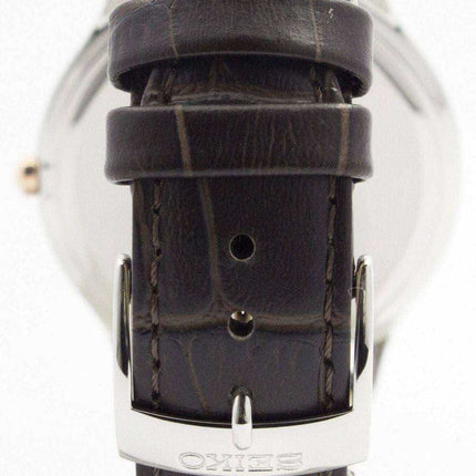 Orologio da uomo SGEH55 SGEH55P1 SGEH55P con quadrante color argento zaffiro Seiko al quarzo
