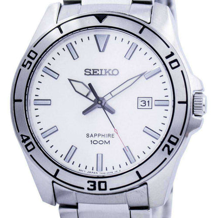 Orologio da uomo SGEH59 SGEH59P1 SGEH59P con quadrante bianco in vetro zaffiro quarzo Seiko
