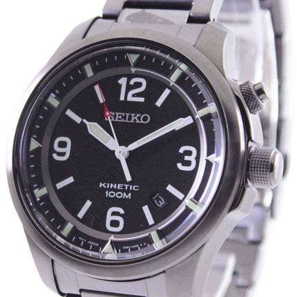 Orologio da uomo Seiko Neo sportivo cinetico 100M quadrante nero SKA687 SKA687P1 SKA687P