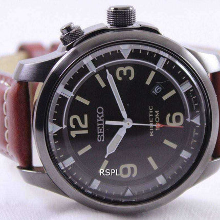 Orologio da uomo Seiko Neo sportivo cinetico 100M quadrante nero SKA691 SKA691P1 SKA691P