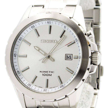 Seiko Kinetic Silver Dial 100M SKA693 SKA693P1 SKA693P Orologio da uomo