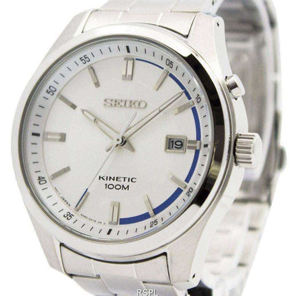 Seiko Kinetic Silver Dial 100M SKA717 SKA717P1 SKA717P Orologio da uomo
