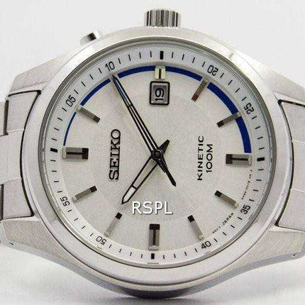 Seiko Kinetic Silver Dial 100M SKA717 SKA717P1 SKA717P Orologio da uomo