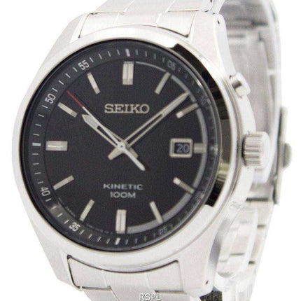 Seiko Kinetic Black Dial 100M SKA719 SKA719P1 SKA719P Orologio da uomo
