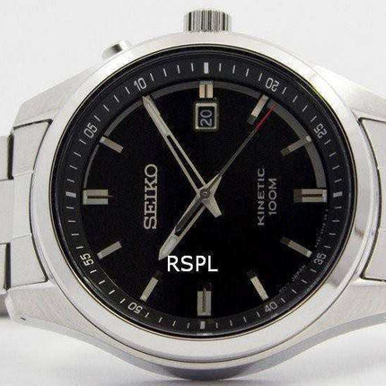 Seiko Kinetic Black Dial 100M SKA719 SKA719P1 SKA719P Orologio da uomo
