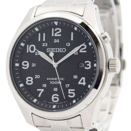 Seiko Kinetic Black Dial 100M SKA721 SKA721P1 SKA721P Orologio da uomo