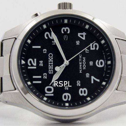 Seiko Kinetic Black Dial 100M SKA721 SKA721P1 SKA721P Orologio da uomo