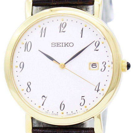Cinturino in pelle marrone al quarzo Seiko SKK648 SKK648P1 SKK648P - Orologio da uomo