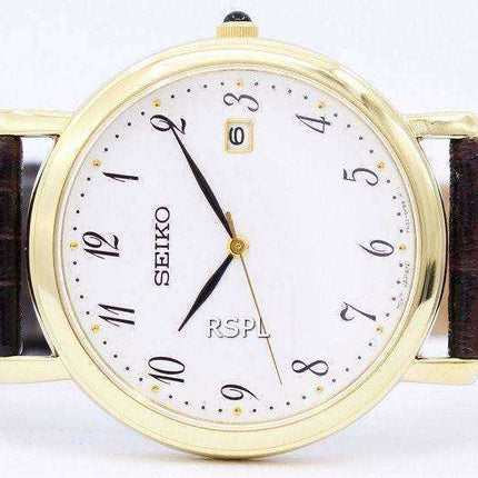 Cinturino in pelle marrone al quarzo Seiko SKK648 SKK648P1 SKK648P - Orologio da uomo