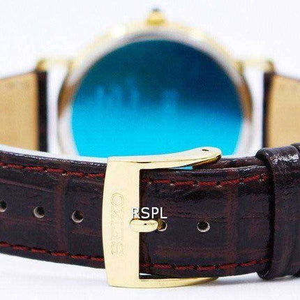 Cinturino in pelle marrone al quarzo Seiko SKK648 SKK648P1 SKK648P - Orologio da uomo