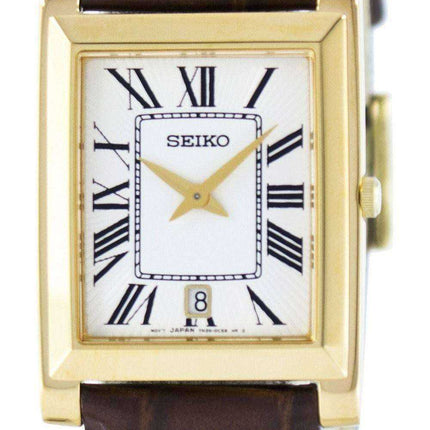 Orologio da uomo Seiko alla moda analogico al quarzo rettangolare SKP362 SKP362P1 SKP362P