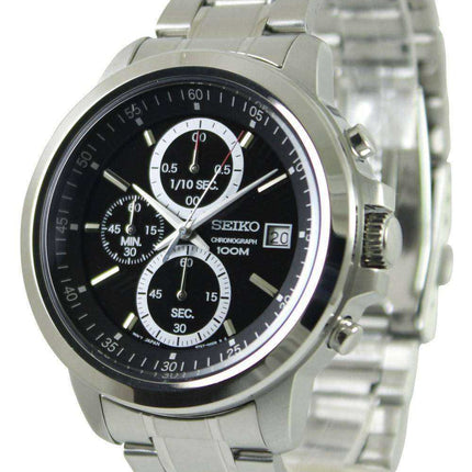Seiko Cronografo al quarzo quadrante nero SKS445P1 SKS445P SKS445