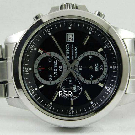 Seiko Cronografo al quarzo quadrante nero SKS445P1 SKS445P SKS445