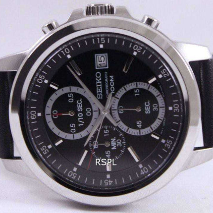 Orologio da uomo Seiko Chronograph 100M quadrante nero SKS445P2